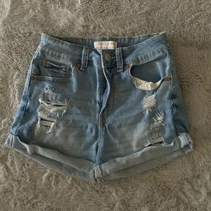 Light Blue Ripped Shorts Size S